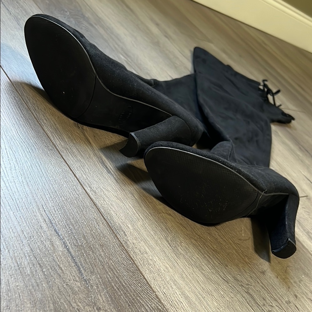 Steve Madden Black Suede Women's Knee-High Boots Size 9 - Picture 4 of 9